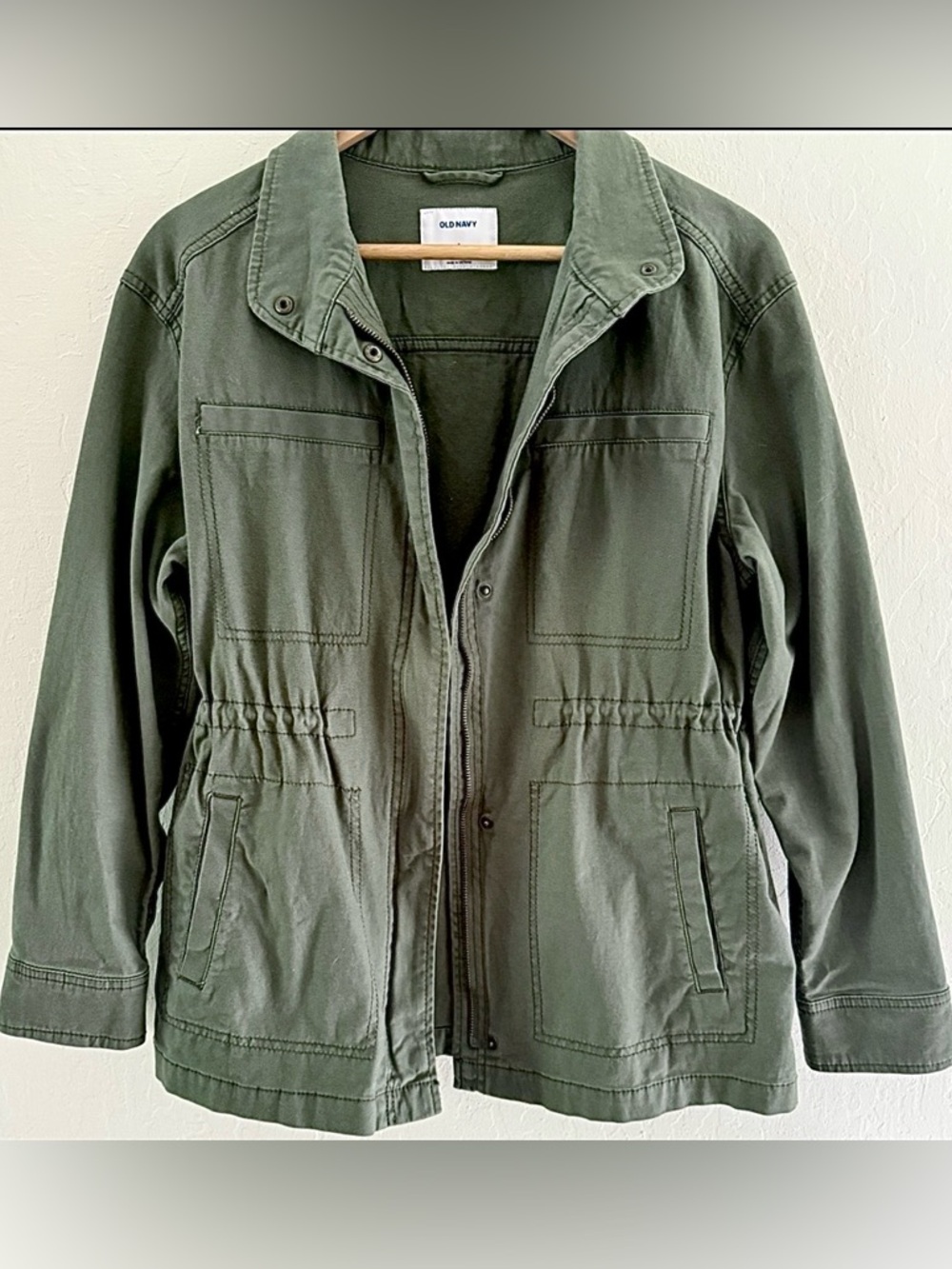 Old Navy Olive Utility Jacket Sz S • Lightweight • Casual Everyday Layer NWOT